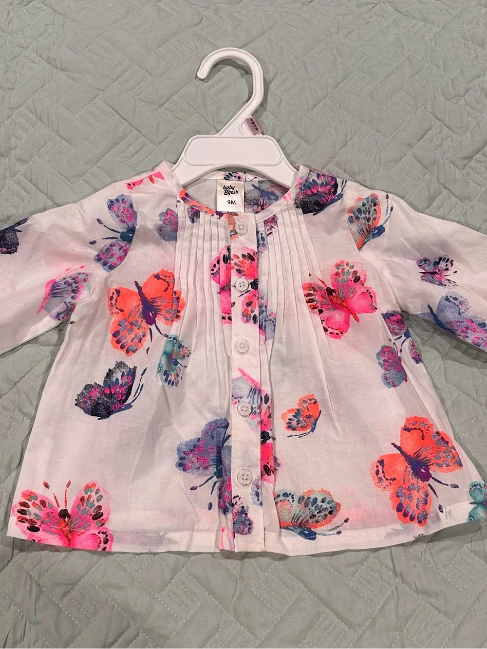 OshKosh B'gosh Navy Floral Corduroy Overalls